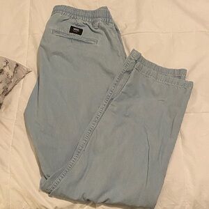 Vans Light Blue Drawstring loose tapered fit jean like pants